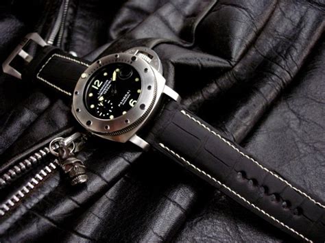 black alligator strap panerai|Alligator straps for Panerai .